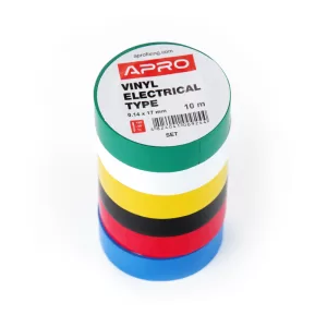 Ізоляцiйна стрiчка APRO (набiр) 0,14мм*17мм*25м (6шт)