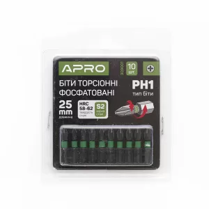 Біта APRO РH1*25мм ударна, пач 10шт