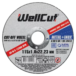 Круг відрізний WellCut для металу 115*1,0*22,23 (25/200)