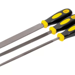 Напильники MASTER TOOL по металу плоский, круглий, тригранний 200мм 3шт