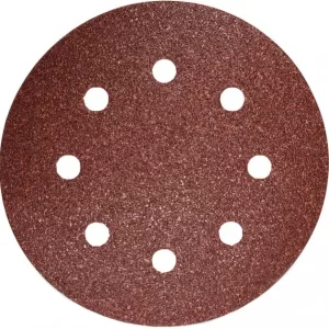 Круг шліфувальний NOVOABRASIVE на липучці, 8 отворів Р120 225 мм (пач. 5шт.)