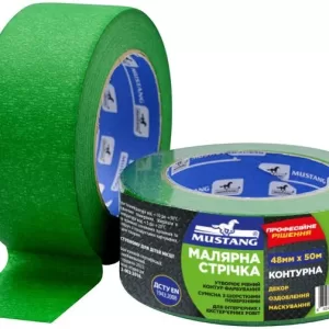 Малярна стрічка MUSTANG КОНТУРНА зелена 48х50м (6/36)
