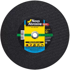 Круг відрізний NovoAbrasive по рейці 350*3,5*25,4 (5/15шт.)