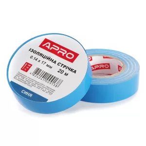 Ізоляцiйна стрiчка APRO (синя) 0,14мм*17мм*25м (10шт)