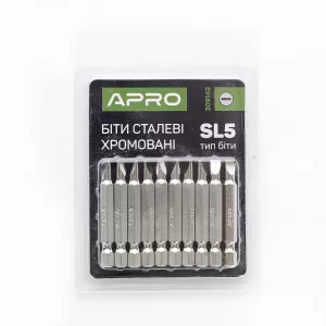 Біта APRO SL5*50мм хром, пач 10шт SALE