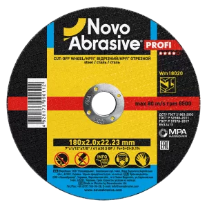 Круг відрізний NovoAbrasive для металу 180*2,0*22,23 (25/50)