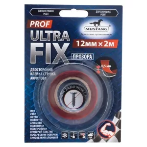 Стрічка двостороння MUSTANG PROF ULTRA FIX прозора 12х2м (1/30шт)