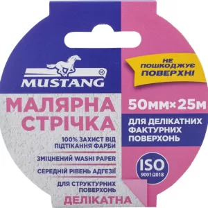 Малярна стрічка MUSTANG ELITE рожева 50х25м (1/12)