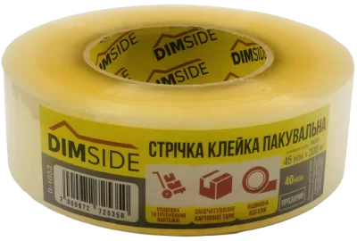 Скотч пакувальний DIMSIDE прозорий 45мм*50м (6/72шт в ящ.)