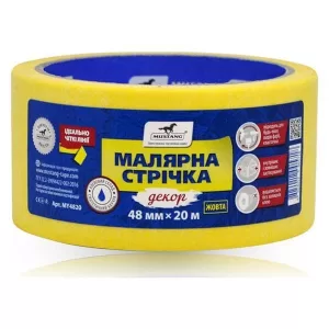 Малярна стрічка MUSTANG ДЕКОР жовта 48х20м (6/72)