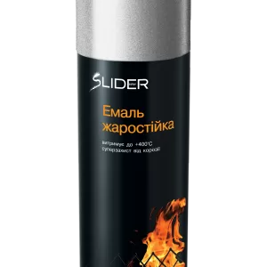 Емаль SLIDER color жаростійка срібляста, аероз. 400 мл (12 шт. в уп.)