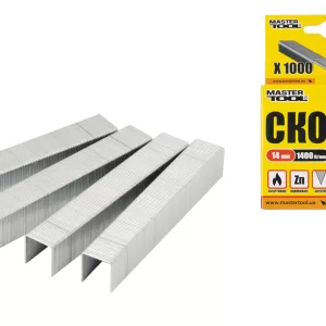 Скоба гартована MASTER TOOL 14мм, 1000шт