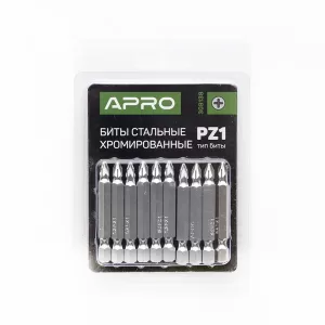 Біта APRO РZ1*50мм хром, пач 10шт SALE