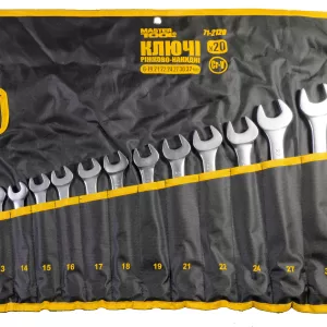 Набір ключів MASTER TOOL рожково-накидних в чохлі (6-19,21,22,24,27,30,32) 20 шт