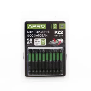 Біта APRO РZ2*50мм ударна, пач 10шт
