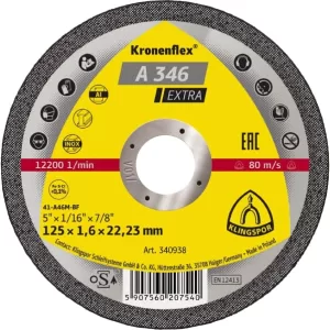Круг відрізний Klingspor для металу A346 Extra 125*1,6*22,23 (25шт)