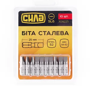 Біта СИЛА SL6*25мм, пач 10шт SALE