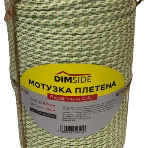 Мотузка DIMSIDE плетена будівельна ФАЛ ? 6,0мм, 100м