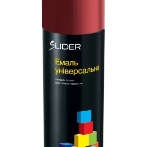 Емаль SLIDER color універсальна 3011 вишневий, аероз. 400 мл (12 шт. в уп.)