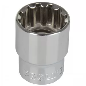 Насадка PROLINE торцева універсальна Spline 1/2" CrV 24мм