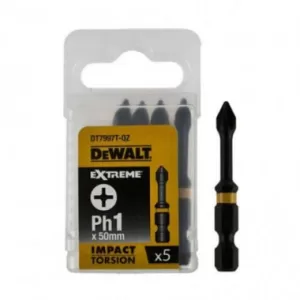 Біта DeWALT ударна, IMPACT TORSION  EXTREME, Philips, Ph1, L=57 мм, 5 шт