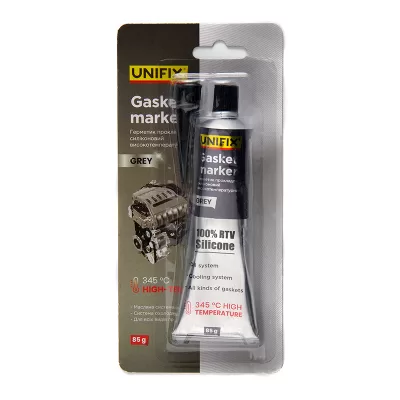 Герметик UNIFIX для прокладок високотемпературний 350*С, сірий, 85г в тюбику