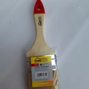 Пензель флейцевий DIMSIDE "Стандарт" 2,5" дерев'яна ручка (12шт. в упак./480шт. в ящ)