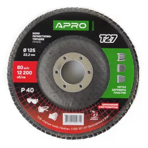 Круг APRO пелюстковий цирконій P 80 Т27 (5/10)