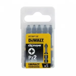 Біта DeWALT ударна, IMPACT TORSION  EXTREME, Pozidriv, Pz2, L= 57 мм, 5 шт