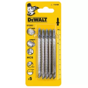 Пильне полотно DeWALT по дереву, для лобзика довж. 100 мм, роб. довж. 73мм 5 шт