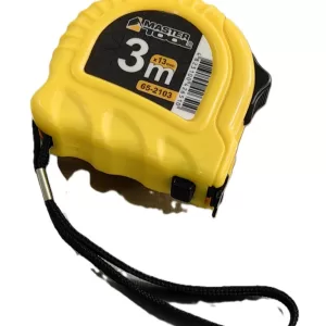 Рулетка MASTER TOOL 3м*13мм фіксатор полотна, кнопка STOP, протиковзний гачок
