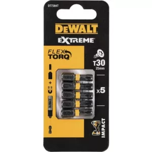 Біта DeWALT ударна, IMPACT TORSION, Torx, T30 L=25мм, 5шт, блістер