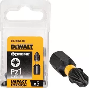 Біта DeWALT ударна, IMPACT TORSION  EXTREME, Pozidriv, Pz2, L= 25 мм, 5 шт