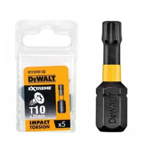 Біта DeWALT ударна, IMPACT TORSION, Torx, T10 L=57мм, 5шт, блістер