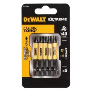 Біта DeWALT ударна, IMPACT TORSION, Torx, T40 L=57мм, 5шт, блістер