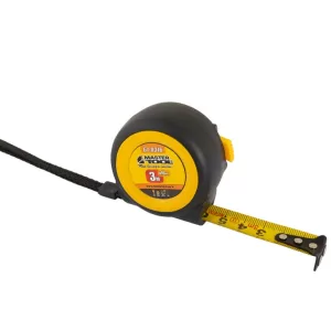 Рулетка MASTER TOOL з магнітами, автом. фіксатор, покриття TPR, храповий механізм 3м*16мм (уп-12шт.)